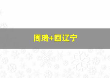 周琦 回辽宁